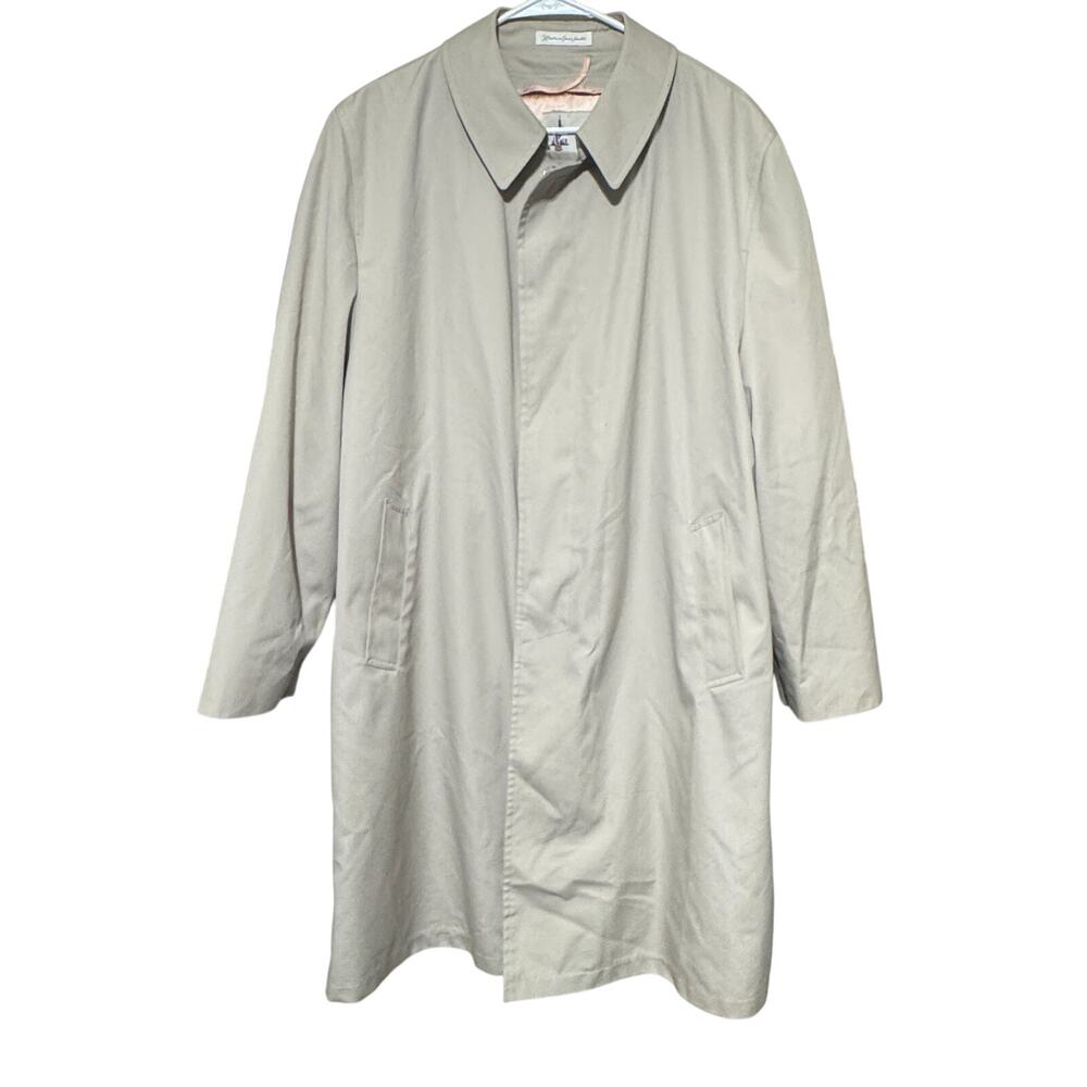 Vintage Misty Harbor Trench Coat Zip out Fur Lining Mens 42 beige all weather